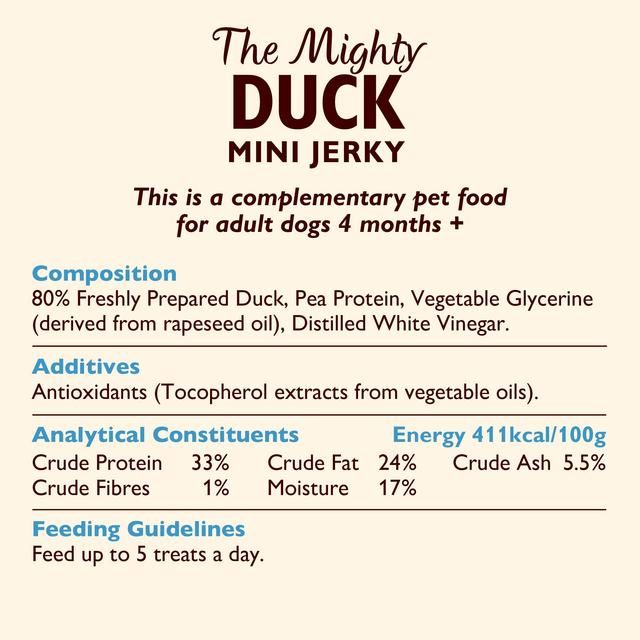 Lily's Kitchen The Mighty Duck Mini Jerky for Dogs 70g