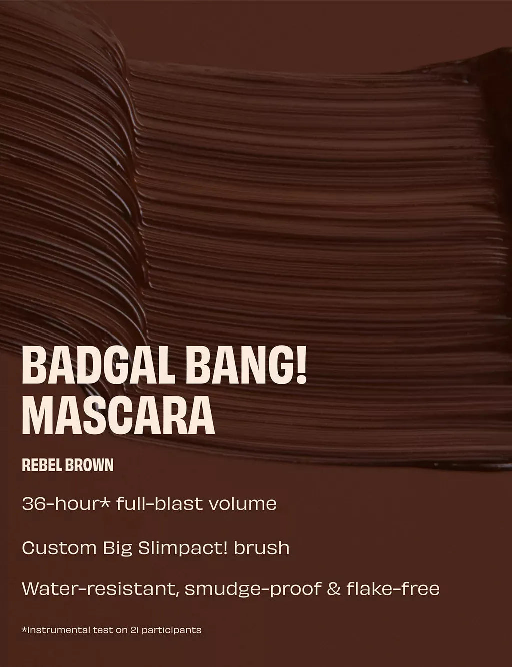 Limited Edition Badgal Bang! Volumising Mascara Shade Rebel Brown 8.5g