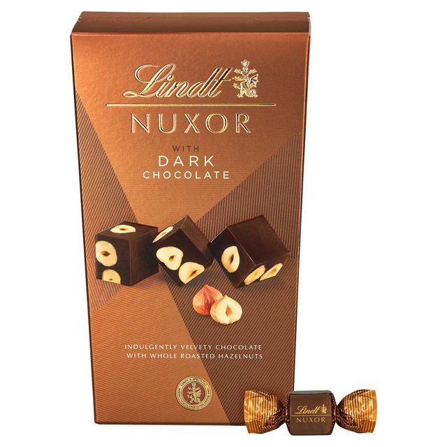 Lindt NUXOR Dark Gianduja Chocolate with Hazelnuts 165g