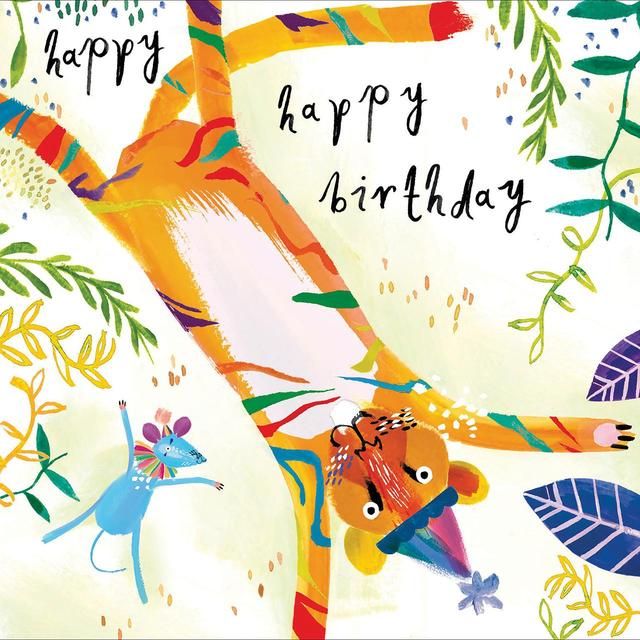 Lion & Mouse Birthday Card