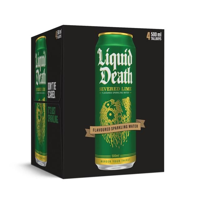 Liquid Death Severed Lime Sparkling Water 4 x 500ml