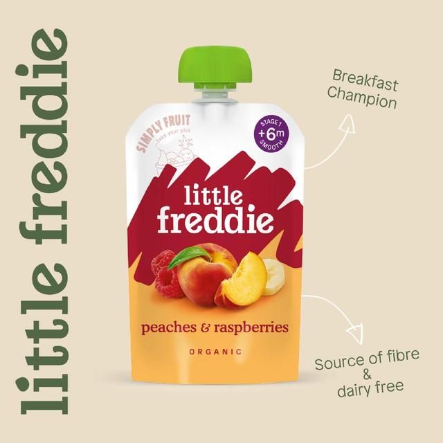 Little Freddie Peaches & Raspberries Pouch 6 mths+ 100g