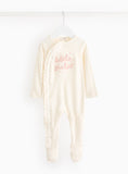 Little Sister Frill Cream Long Sleeve Sleepsuit 12-18 months