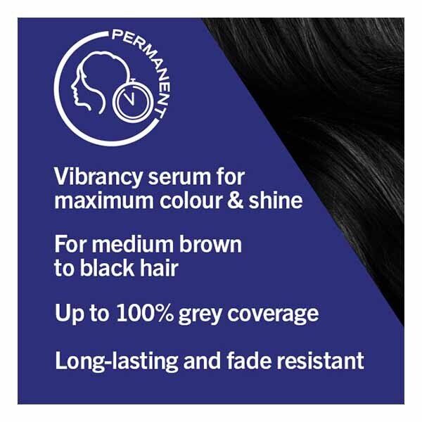 LIVE Intense Colour Permanent Black Hair Dye Deep Black