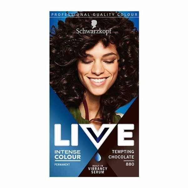 LIVE Intense Colour Permanent Black Hair Dye Deep Black Tempting Chocolate 880