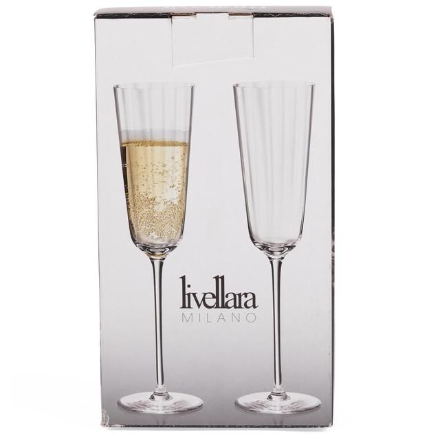 Livellara Set Of 2 Champagne Glasses 2 per pack
