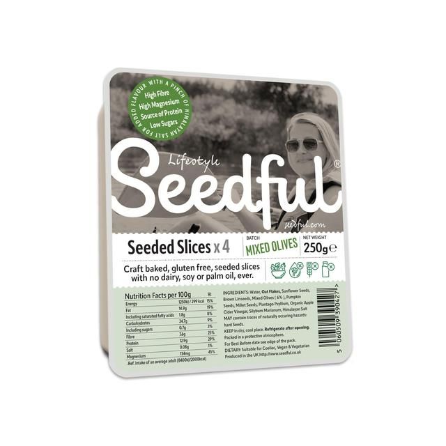 Living Seedful Gluten Free & Pure Grain Green Olives Bread 250g