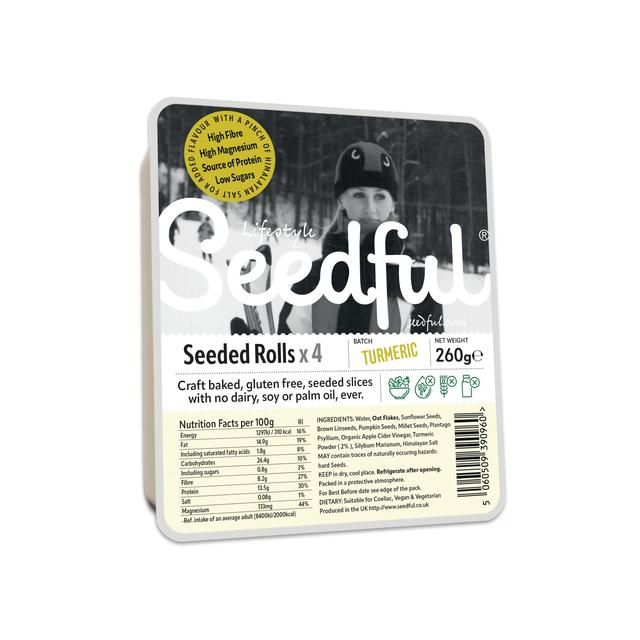 Living Seedful Gluten Free & Pure Grain Turmeric Rolls 260g