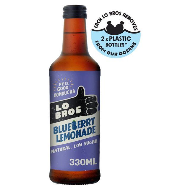 Lo Bros Kombucha Blueberry Lemonade Low Sugar 330ml