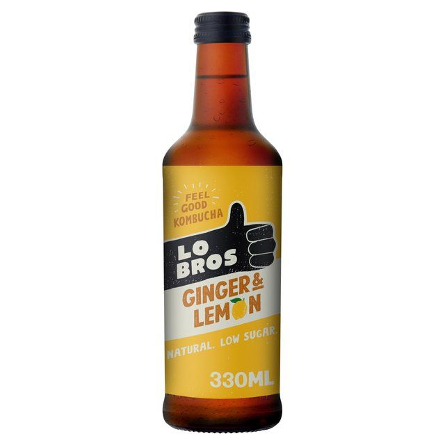 Lo Bros Kombucha Ginger & Lemon Low Sugar 330ml