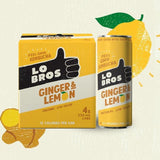 Lo Bros Kombucha Ginger & Lemon Low Sugar Multipack 4 x 250ml