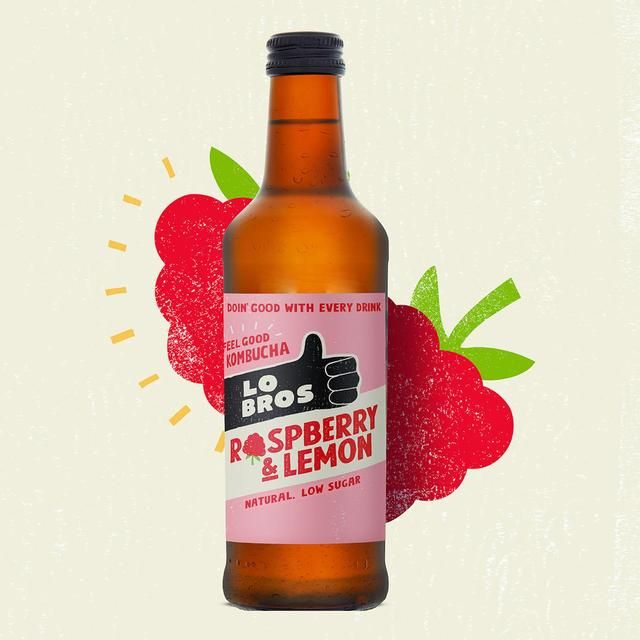 Lo Bros Kombucha Raspberry & Lemon Low Sugar 330ml