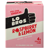 Lo Bros Kombucha Raspberry & Lemon Low Sugar Multipack 4 x 250ml