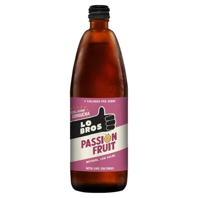 Lo Bros Low Sugar Passion Fruit Kombucha 750ml