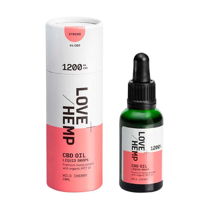 Love Hemp 300mg 1% CBD Oil Drops 30ml Wild Cherry Flavour 1200 mg