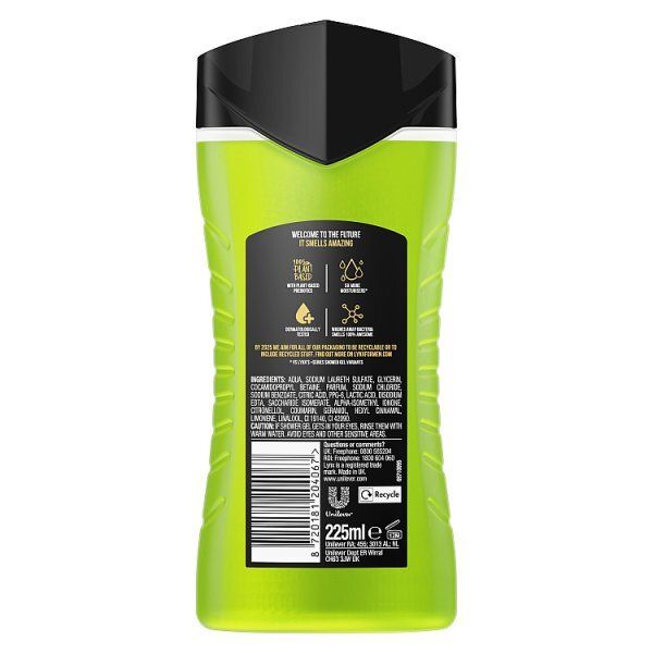 Lynx 3-In-1 Body Wash Shower Gel Epic Fresh 225ml