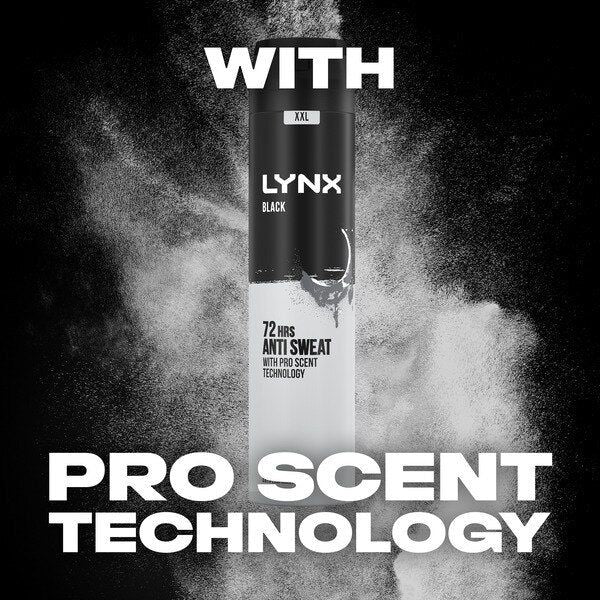 Lynx Anti-Perspirant Deodorant Spray Aerosol Xxl Black 250ml
