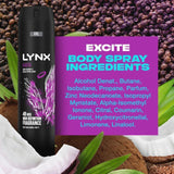 Lynx Excite Deodorant Bodyspray 250ml