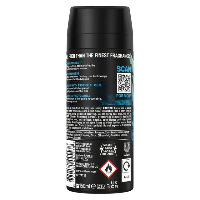 Lynx Fine Fragrance Collection Premium Deodorant Bodyspray Aqua Bergamot 150ml