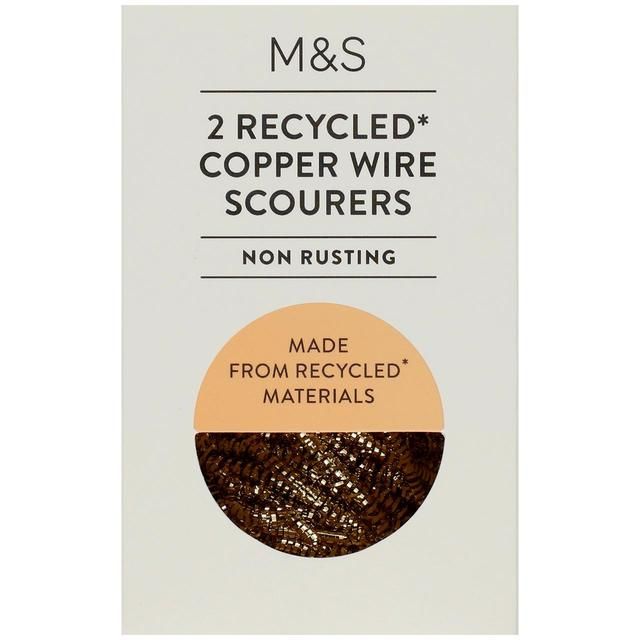M&S 2 Recycled Copper Wire Scourers 2 per pack
