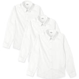 M&S 3pk Slim Fit Easy Iron Shirts 3-14 Years White