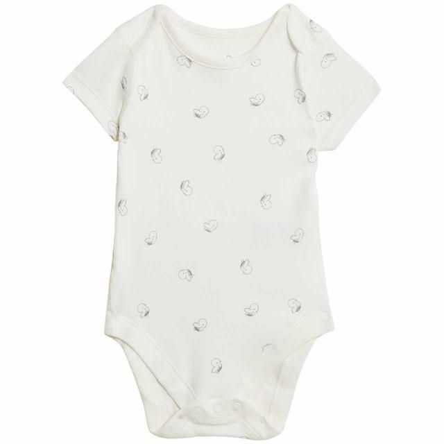 M&S 7pk Lion Bodysuits Newborn-3 Y Grey Mix
