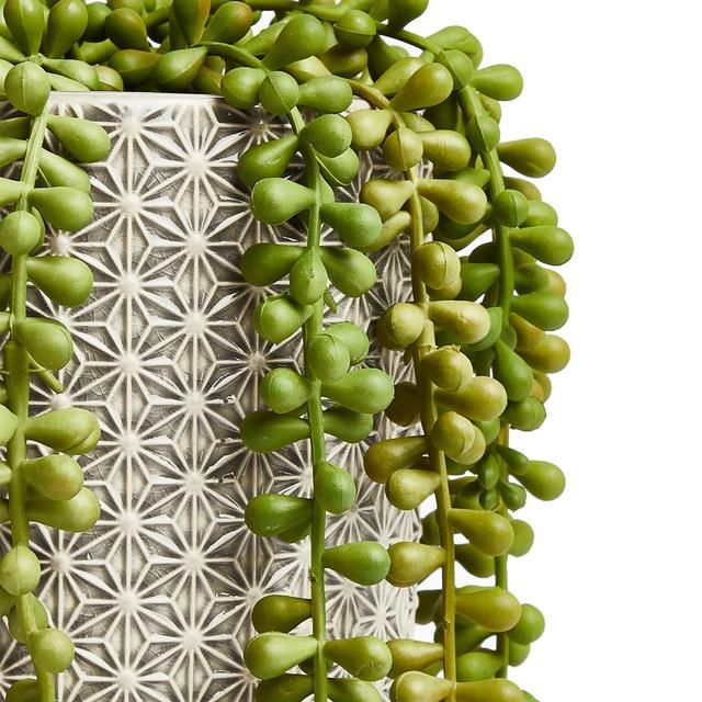 M&S Artificial String of Pearls in Ceramic Pot 16X38.1cm