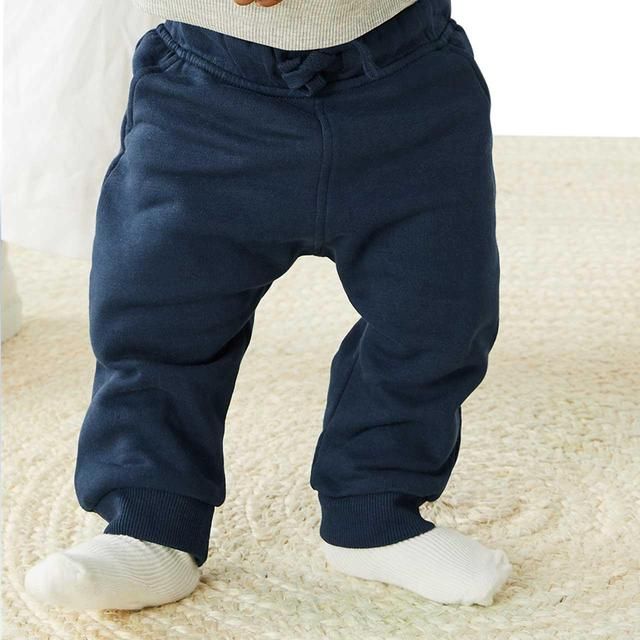 M&S Baby Cotton Rich Plain Joggers 0-3 Years Navy