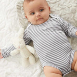 M&S BD Stripe Teddy Bear Bodysuit NB