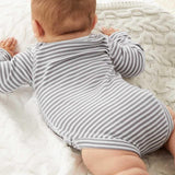 M&S BD Stripe Teddy Bear Bodysuit NB