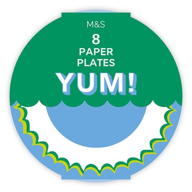M&S Blue Paper Party Plates 8 per pack