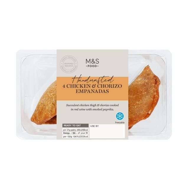 M&S Chicken & Chorizo Empanadas 4 per pack
