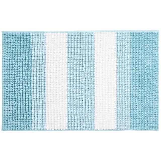 M&S Collection Bobble Striped Bath Mat Duck Egg