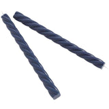 M&S Collection Set of 2 Twisted Dinner Candles Navy 2 per pack
