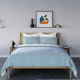 M&S Cotton Blend Circle Star Bedding Set Single Blue