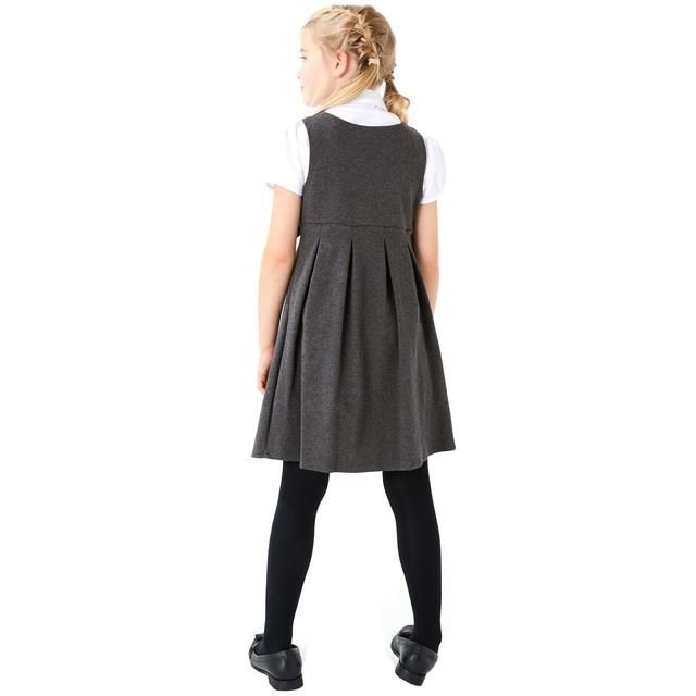 M&S Cotton Knitted Pinafore 4-12 Years Grey