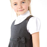 M&S Cotton Knitted Pinafore 4-12 Years Grey