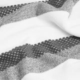 M&S Cotton Textured Stripe Face Towel Charcoal 30X30cm