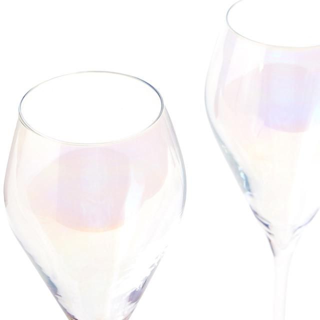 M&S Crystal Pearl Lustre Prosecco Flutes Set 2 per pack