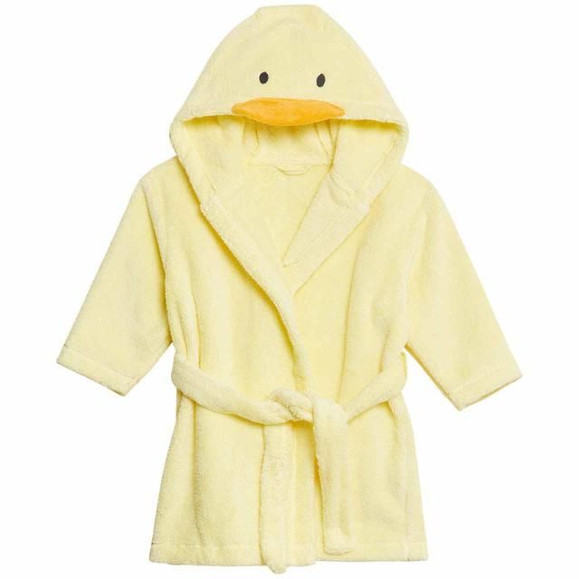 M&S Duck Hooded Robe 0-3 Years Yellow