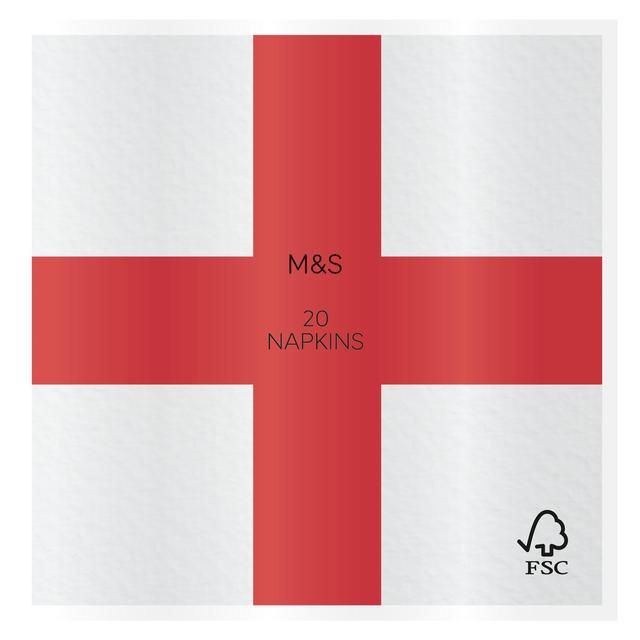 M&S England Flag Napkins 20 per pack