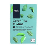 M&S Green Tea & Mint Teabags 20 per pack