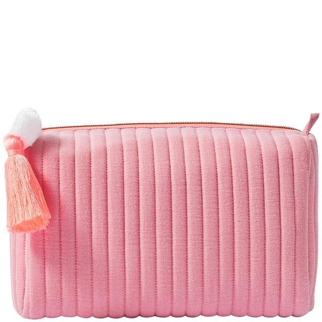 M&S Large Quilted Wash Bag Pink 1SIZE Light Pink