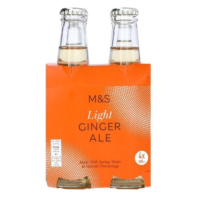 M&S Light Ginger Ale 4 x 200ml