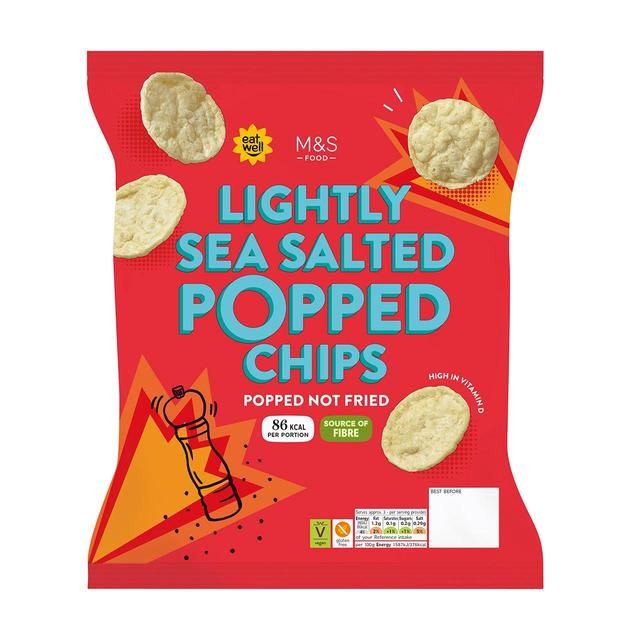 M&S Lightly Salted Popped Potato Chips 80g