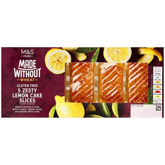 M&S Made Without Zesty Lemon Cake Slices 5 per pack