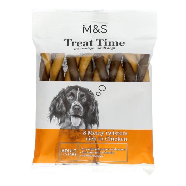 M&S Meaty Chicken Twisters Dog Treats 140g