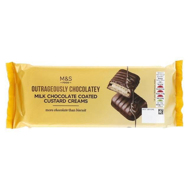 M&S Milk Chocolate Coated Custard Cream 162g