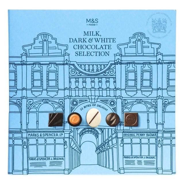 M&S Milk Dark & White Chocolate Selection Box 300g