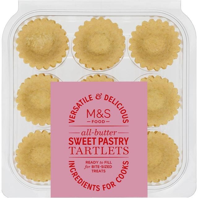 M&S Mini All Butter Sweet Pastry Tartlets 18 per pack